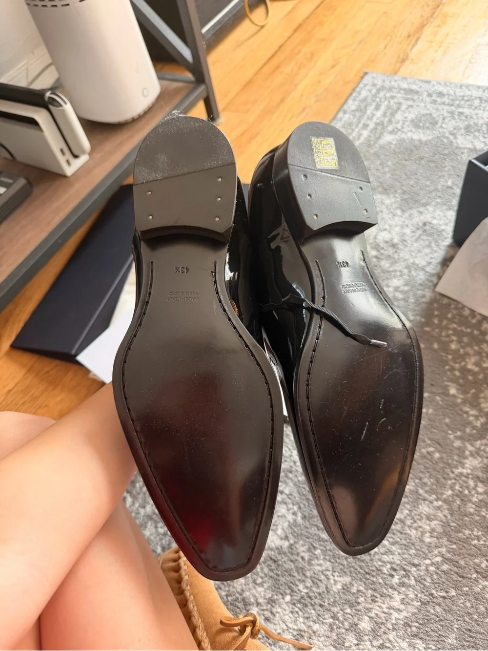 Suit supply Men's Black tuxedo Oxford Dress Shoes brand new